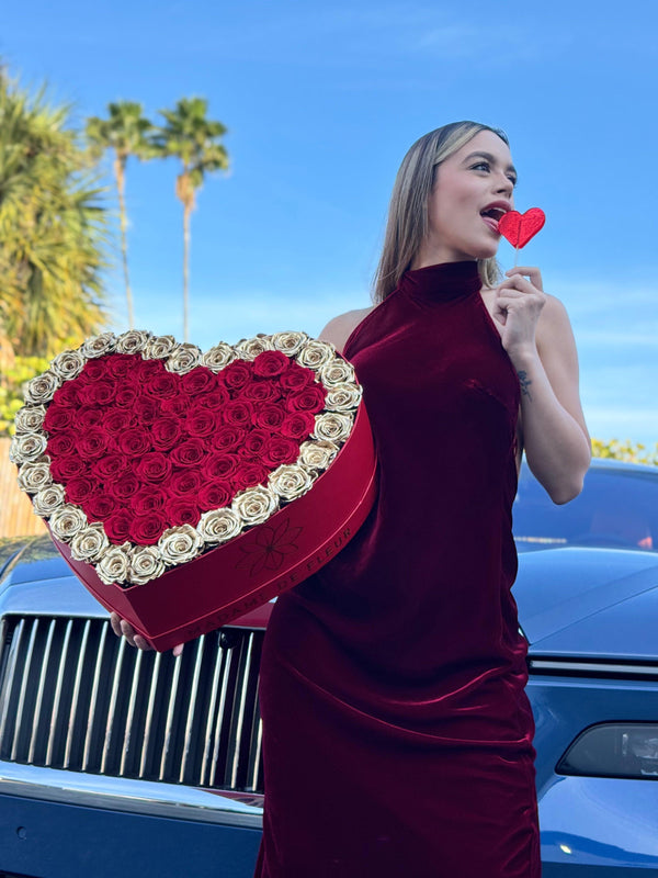 Grand Heart Box - Preserved Roses - Madame De Fleur