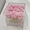 Small Acrylic Square Box - Preserved Roses - Madame De Fleur