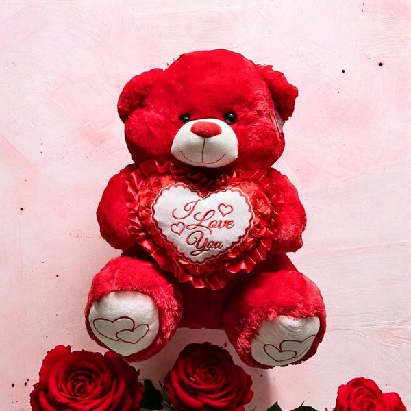 Large I Love You Teddy Bear - Madame De Fleur