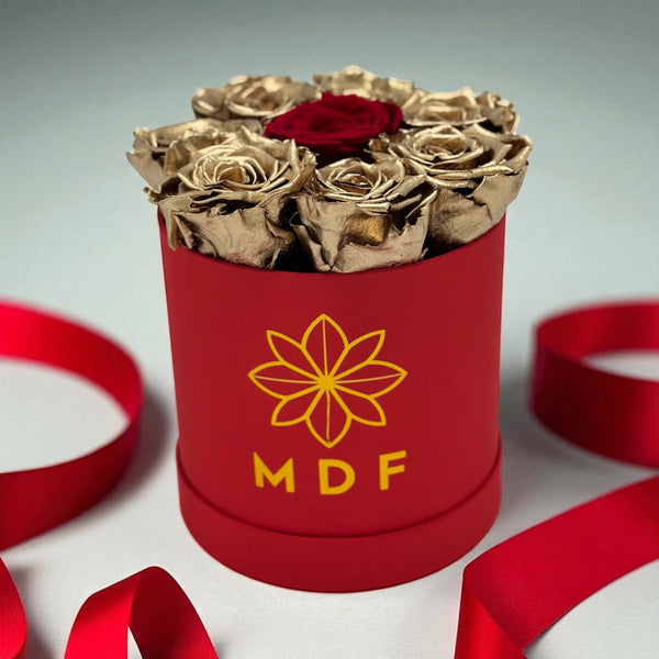 XS Round Box - Preserved Roses - Madame De Fleur