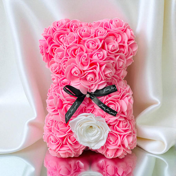 Small Pink Rose Bear - Madame De Fleur