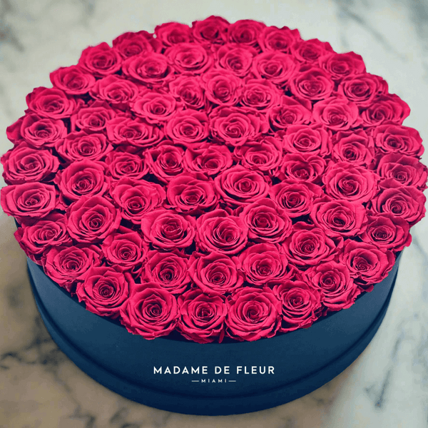 Grand Round Box - Preserved Roses - Madame De Fleur