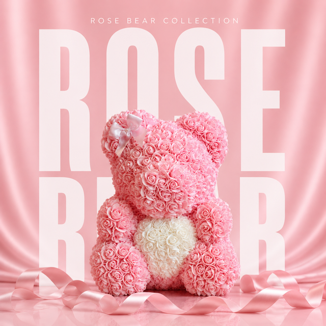 Rose Bear Delivery - Luxury Rose Teddy Bears