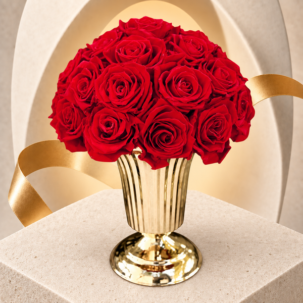 Parisian Romance Vase  - Preserved Roses