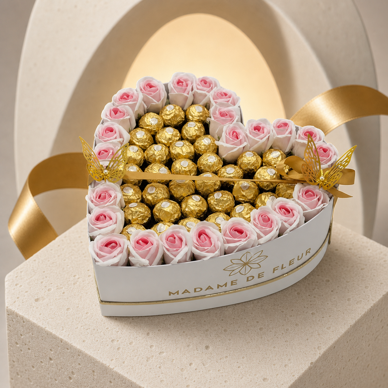 XL Aromatic Heart Box - Rose Soaps