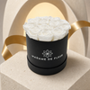 Small Black Round Box - Preserved Roses