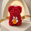 Small Luxury Red Rose Bear with Diamonds/Pearls