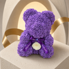 Medium Purple Rose Bear - Madame De Fleur