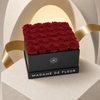 Large Black Square Box - Preserved Roses