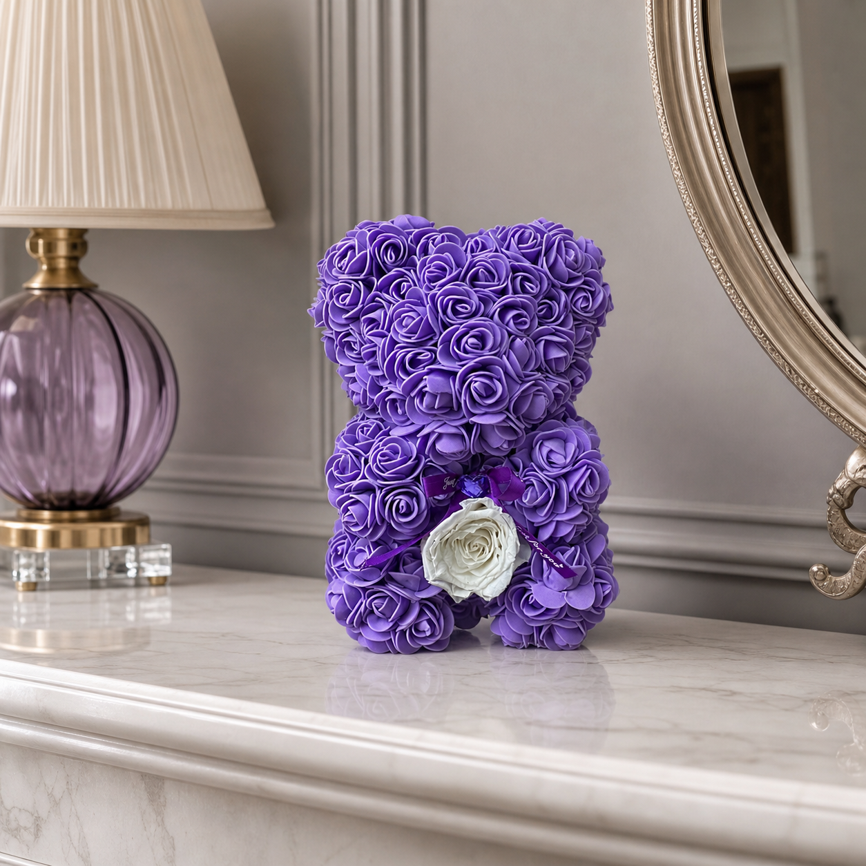 Small Purple Rose Bear