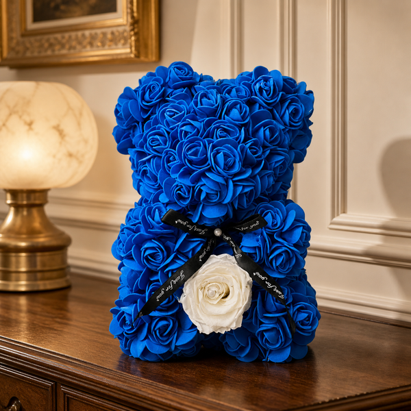 Small Blue Rose Bear