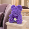 Medium Purple Rose Bear, photo 2 - Madame De Fleur