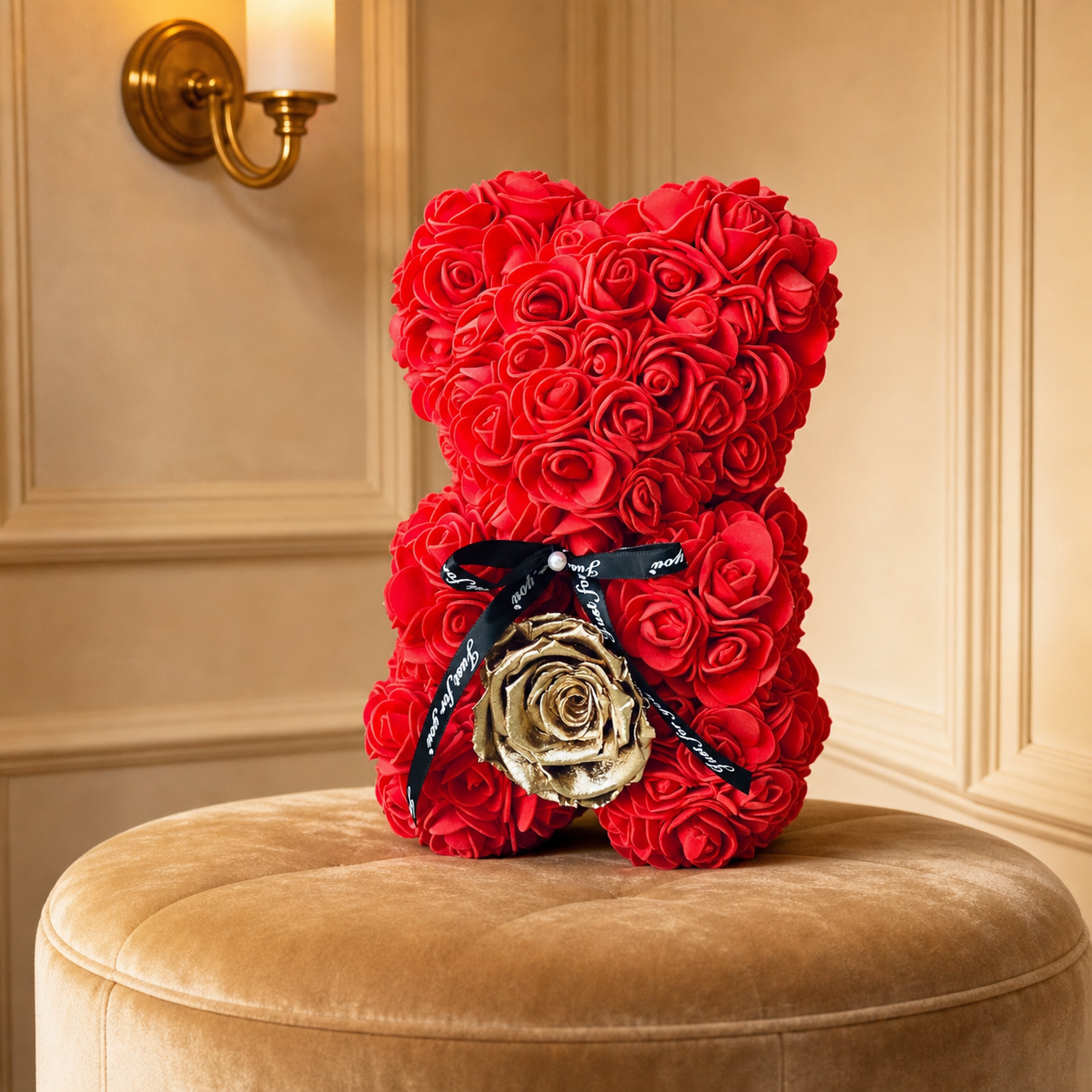 Small Red Rose Bear