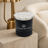 Small Black Round Box - Preserved Roses