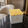 Medium White Square Box - Preserved Roses