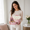 De Lux 2 Tier Heart Gift Box - Preserved Roses