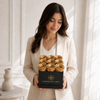 Small Black Square Box - Preserved Roses & Ferrero Rocher