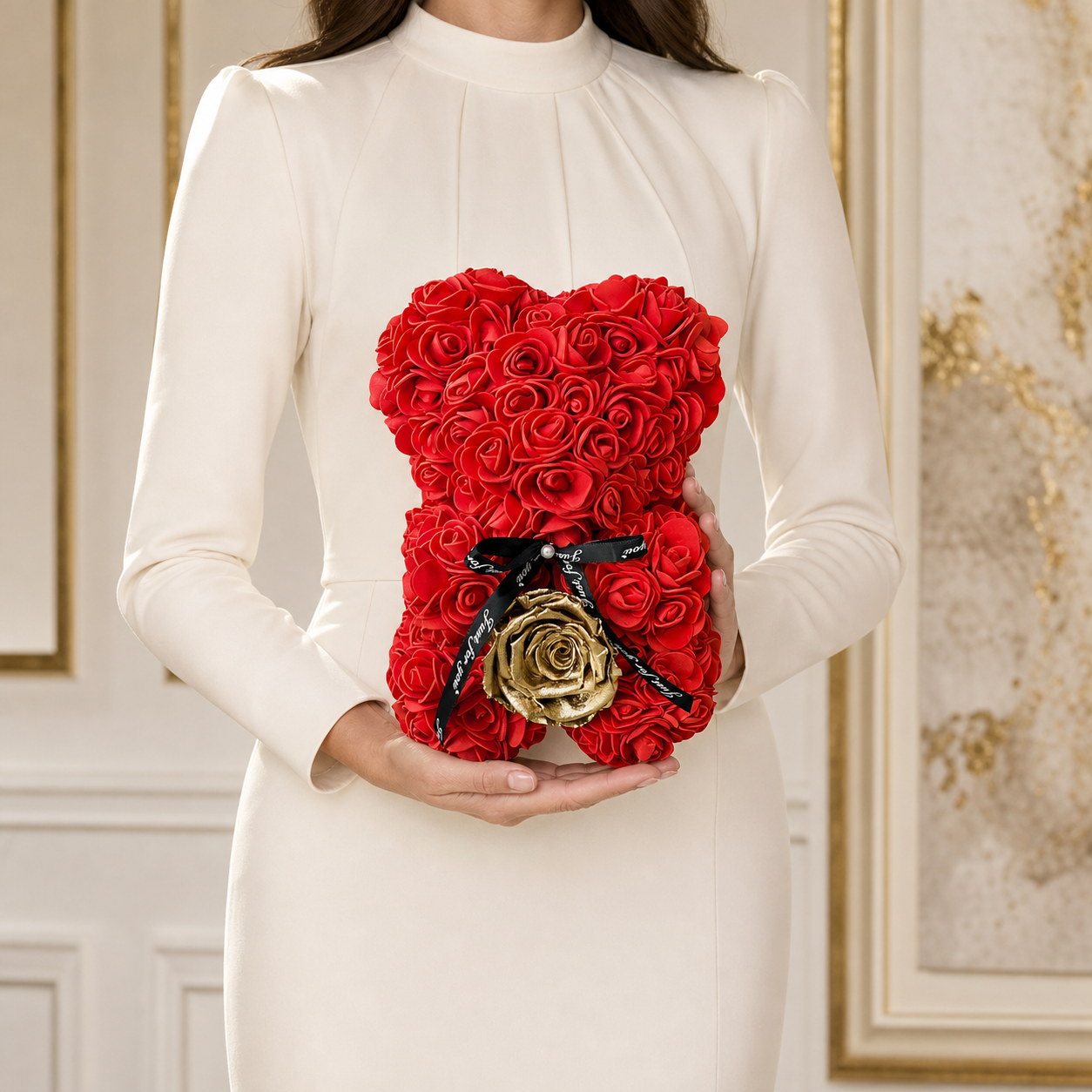 Small Red Rose Bear