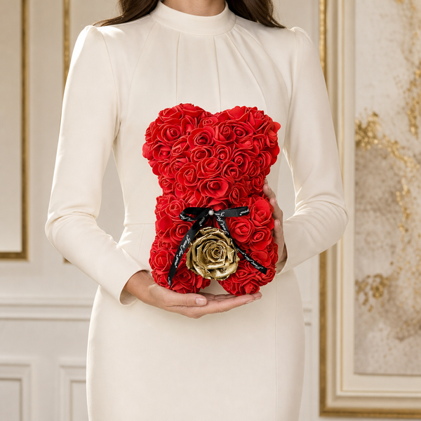 Small Red Rose Bear