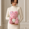 Medium Pink LOVE Rose Bear, photo 3 - Madame De Fleur