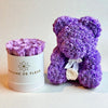 Luxe Trio – Rose Bear, Rose Box & Balloons - Madame De Fleur