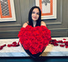 Medium Black Heart Box - Preserved Roses - Madame De Fleur