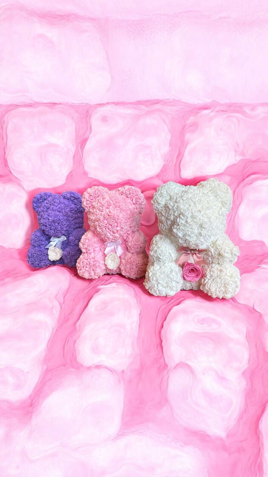 Mother’s Day Luxe Trio – Rose Bear, Rose Box & Balloons - Madame De Fleur