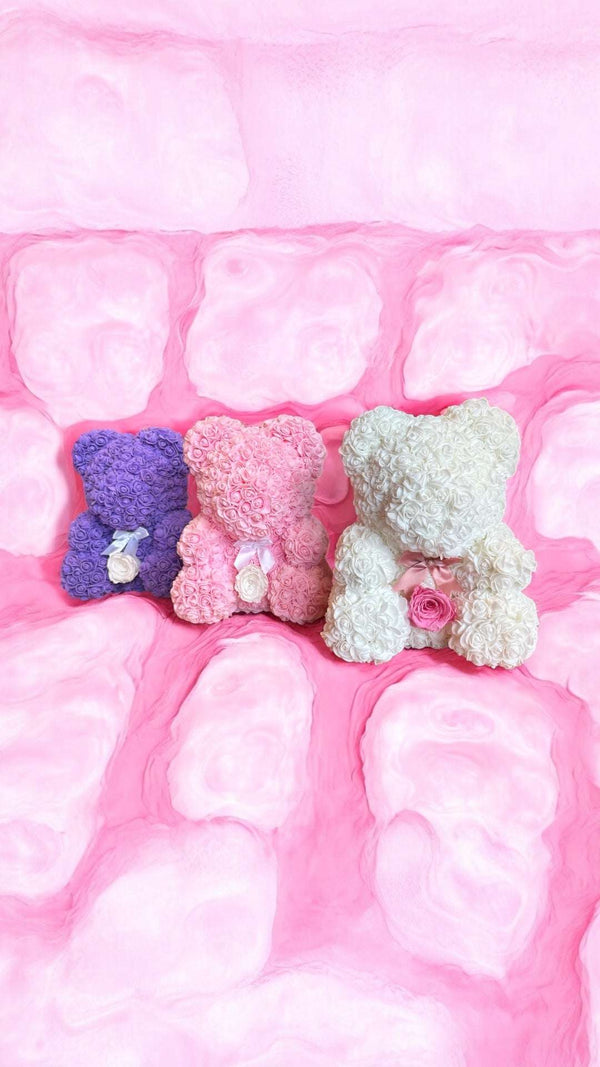 Mother’s Day Luxe Trio – Rose Bear, Rose Box & Balloons - Madame De Fleur