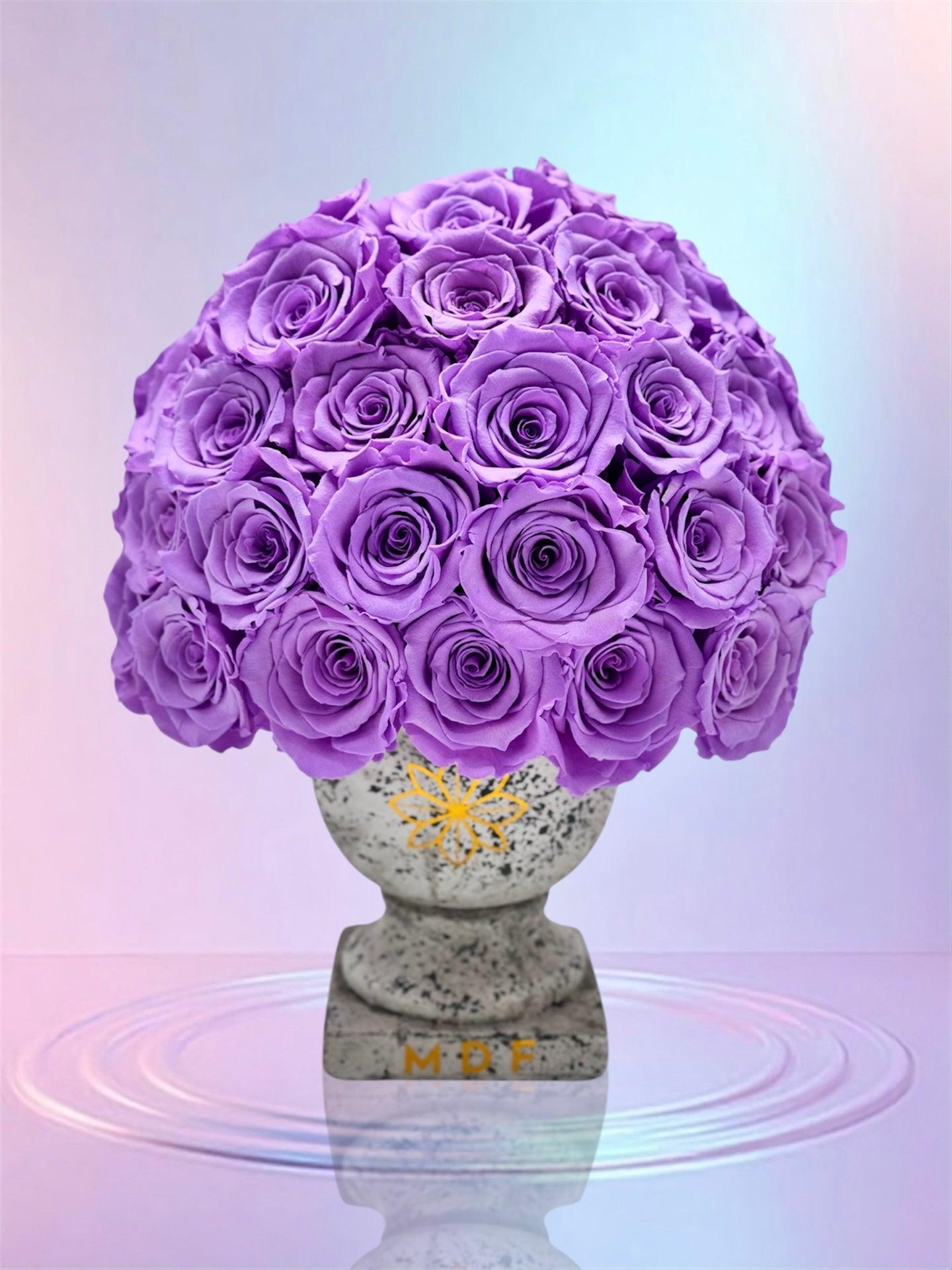Doric Dome Vase - Preserved Roses - Madame De Fleur
