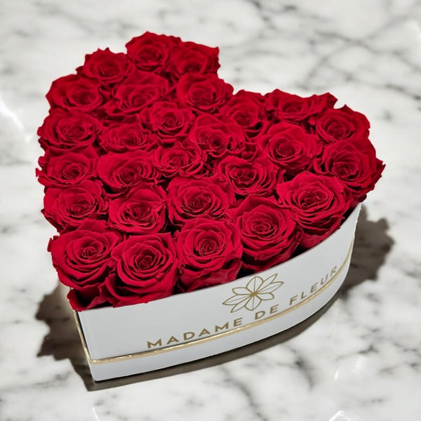 Large Heart Box - Preserved Roses