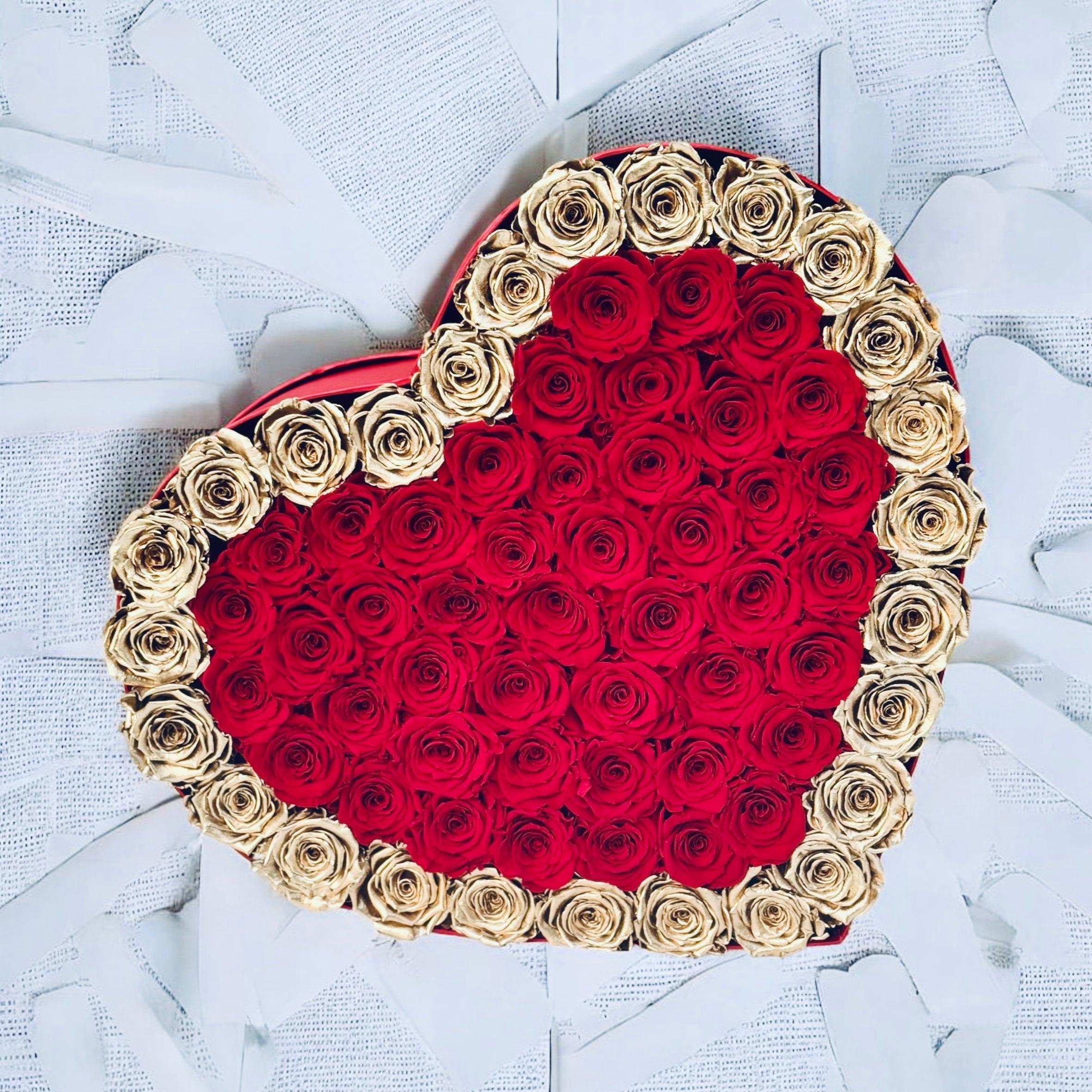 Grand Heart Box - Preserved Roses - Madame De Fleur