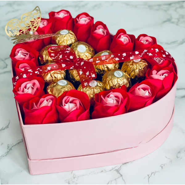 Small Aromatic Heart Box - Rose Soaps