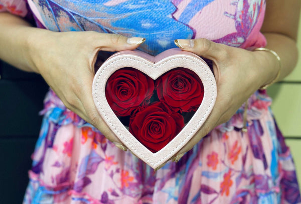 Petite Heart Box - Preserved Roses - Madame De Fleur