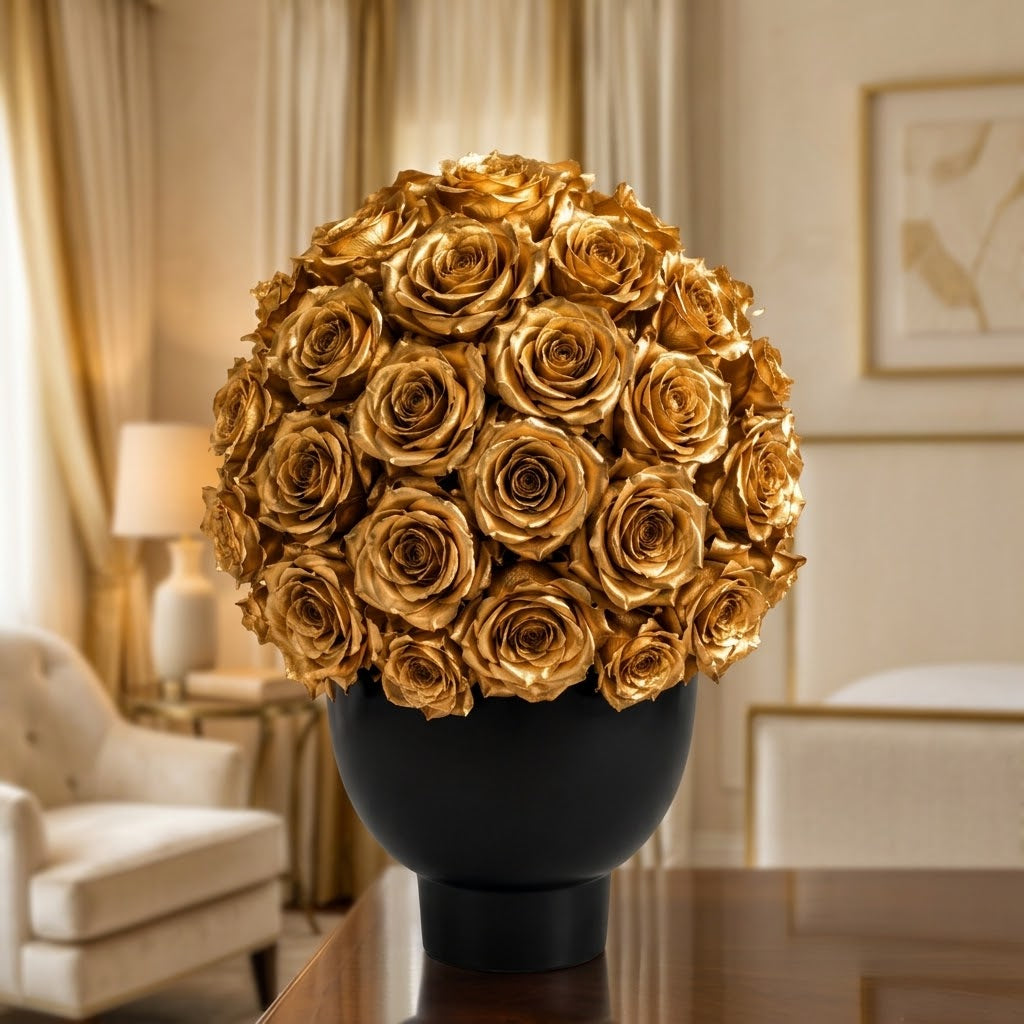 The Eternal Sphere Vase  - Preserved Roses
