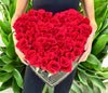 Fresh Roses Heart - Pre Order 24H In Advance - Madame De Fleur