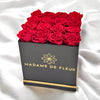 Medium Black Square Box - Preserved Roses - Madame De Fleur