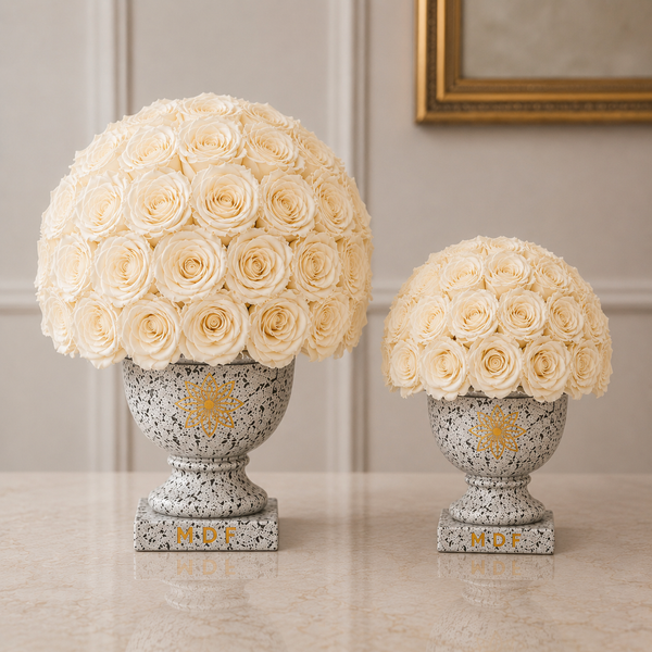 Mini Doric Dome Vase - Preserved Roses