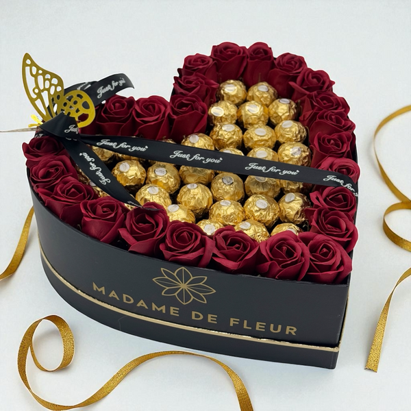 XL Aromatic Heart Box - Rose Soaps
