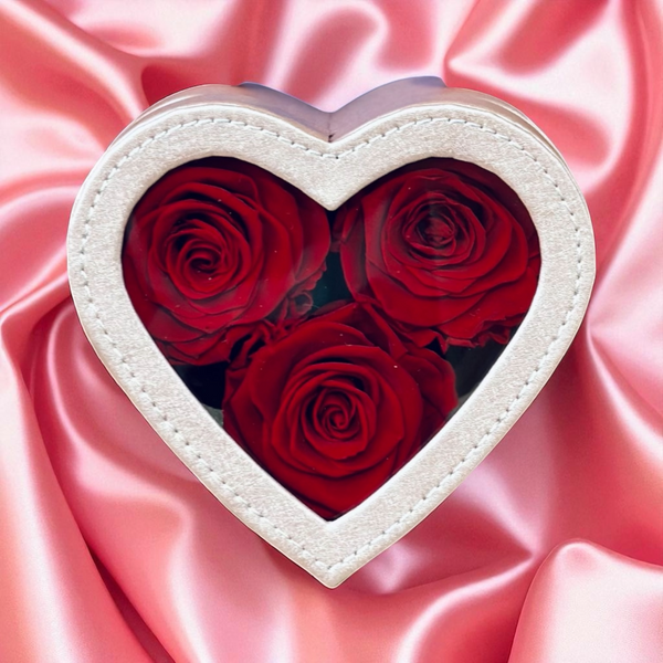 Petite Heart Box - Preserved Roses - Madame De Fleur