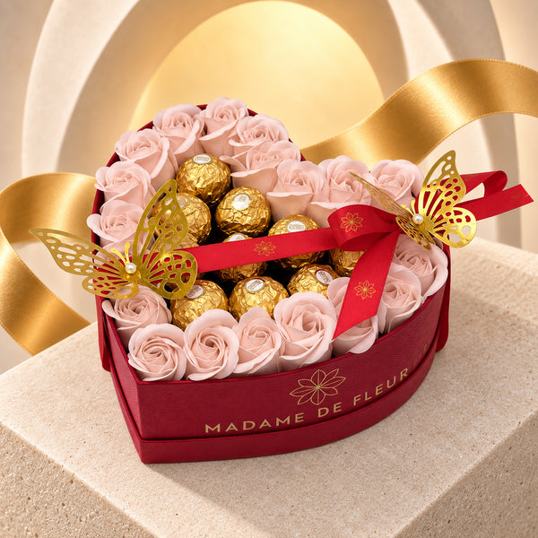 Small Aromatic Heart Box - Rose Soaps