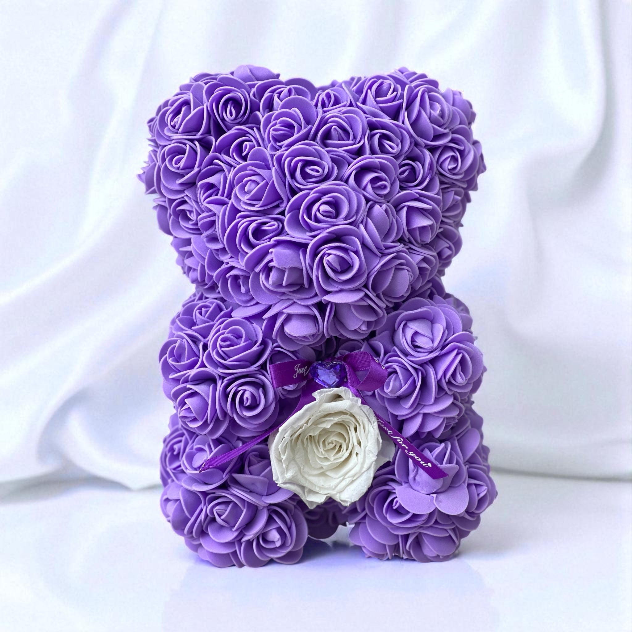 Small Purple Rose Bear - Madame De Fleur