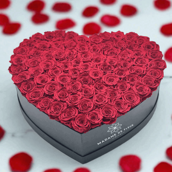Grand Heart Box - Preserved Roses - Madame De Fleur