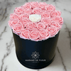 Large Black Round Box - Preserved Roses - Madame De Fleur