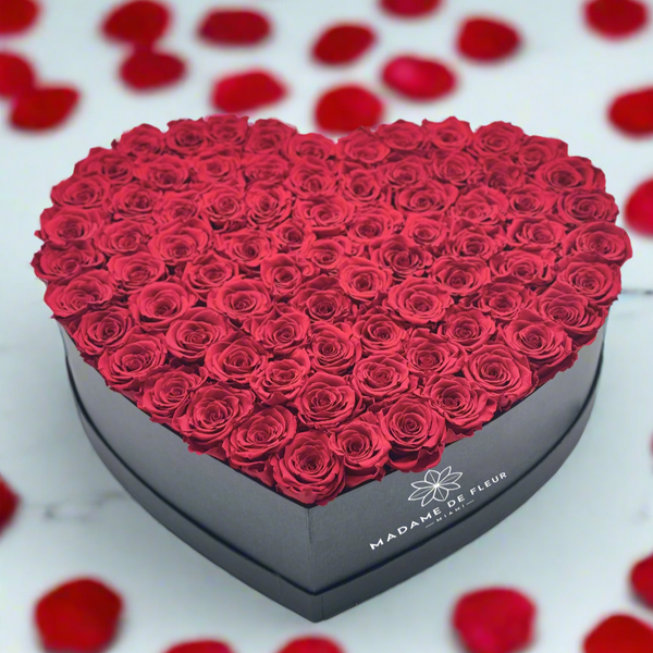 Grand Heart Box - Preserved Roses