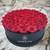 Jumbo Black Round Box - Preserved Roses