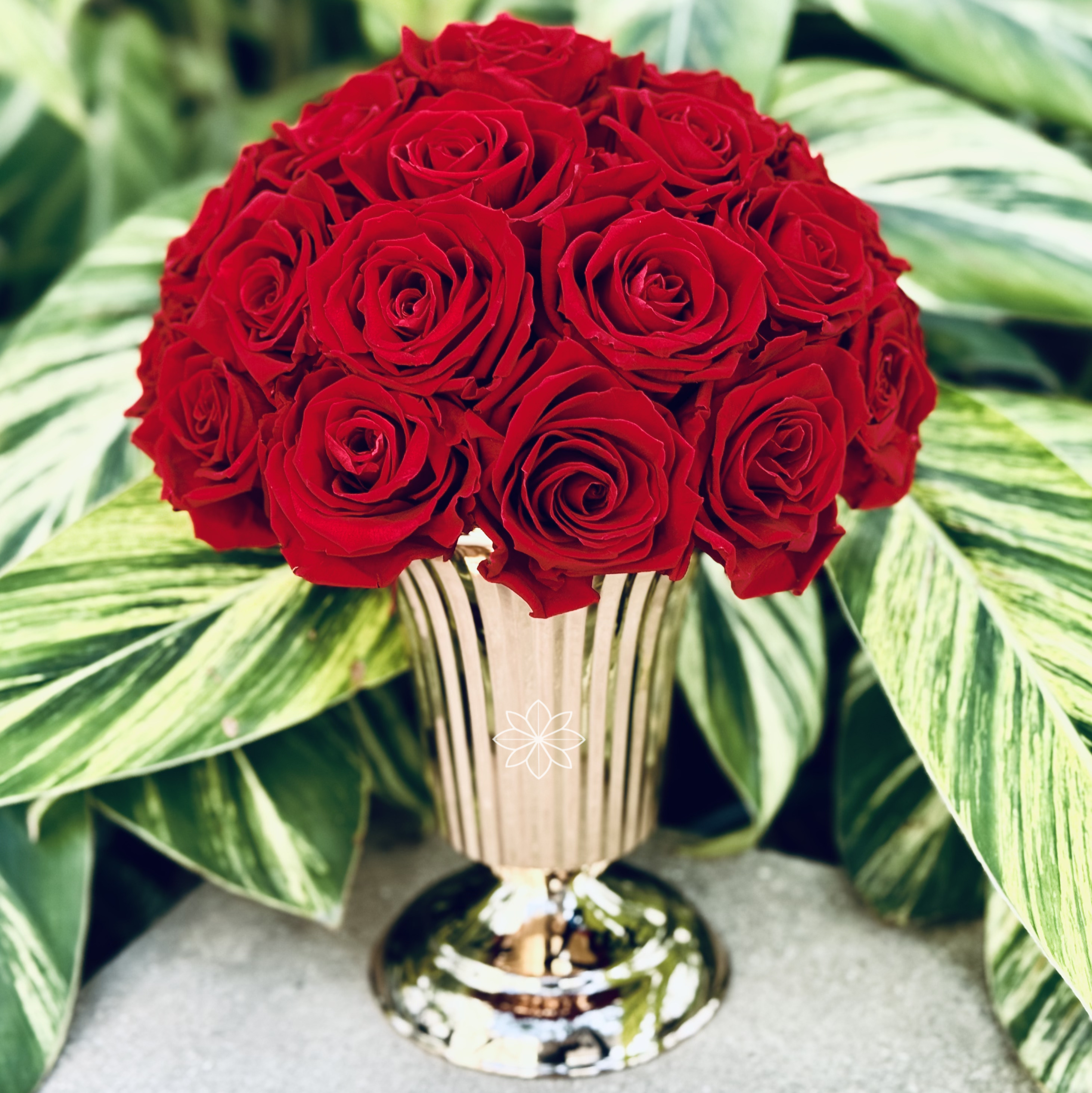 Parisian Romance Vase  - Preserved Roses