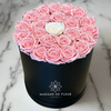 Large Black Round Box - Preserved Roses