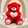 Large red I Love You teddy bear, main view