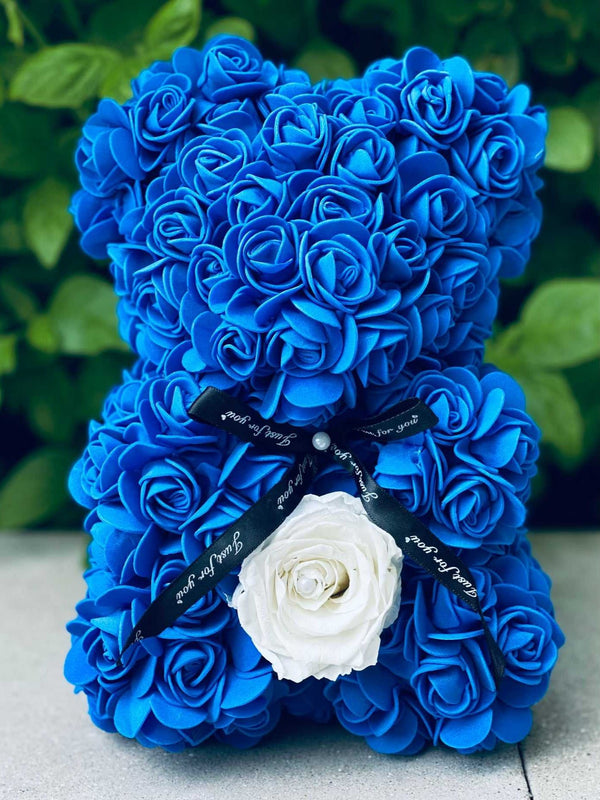 Small Blue Rose Bear