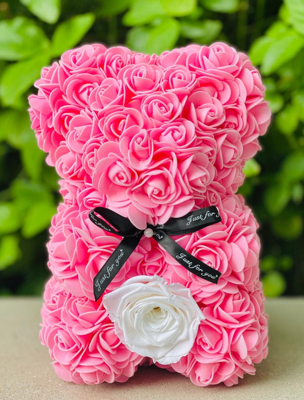 Small Pink Rose Bear